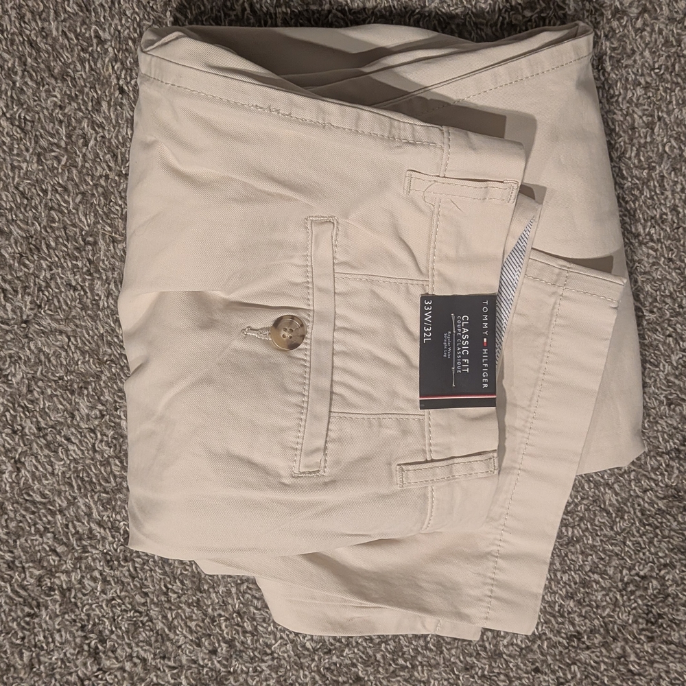 Men's Tommy Hilfiger Beige Chino‎ Pants 33x32 NWT